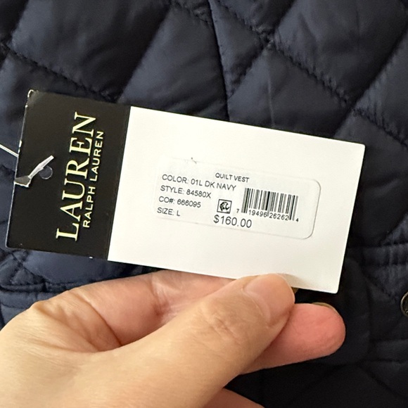 Lauren Ralph Lauren Quilt Vest in Dark Navy, Size Large, NWT - Picture 8 of 11